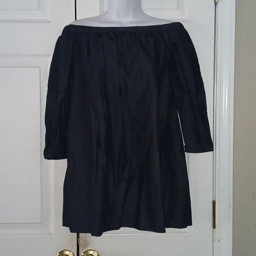 Polo Ralph Lauren off the shoulder denim jean blouse tunic Sz 10 NWOT